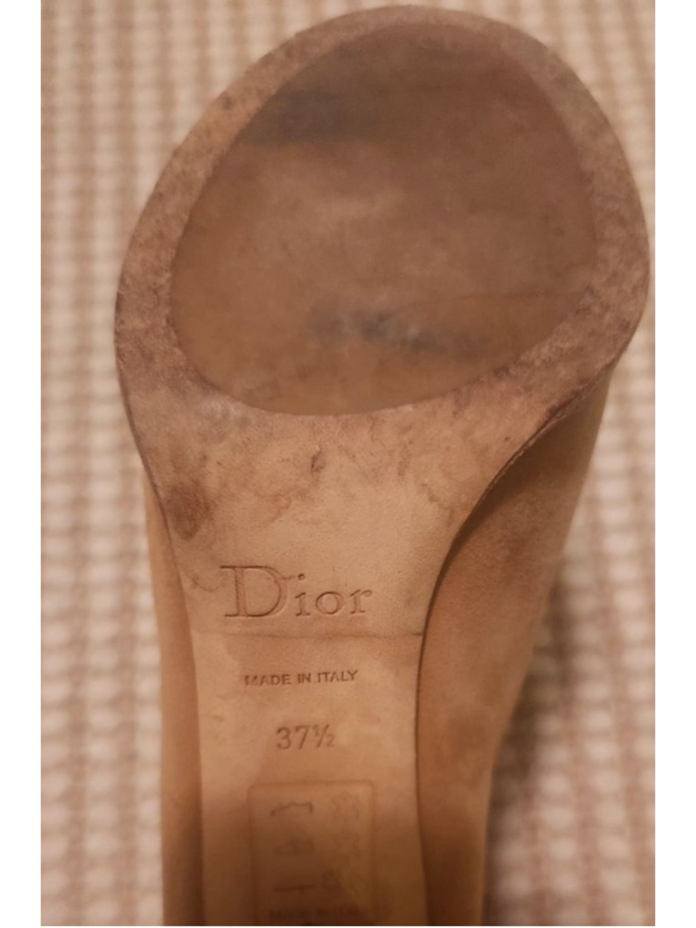 Women's Dior Brown Suede Ankle Boots with Gold Logo - Size 7.5 *Read Description - Picture 5 of 9